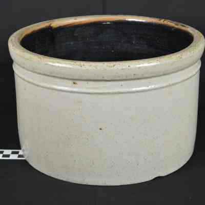 Glazed stoneware crock