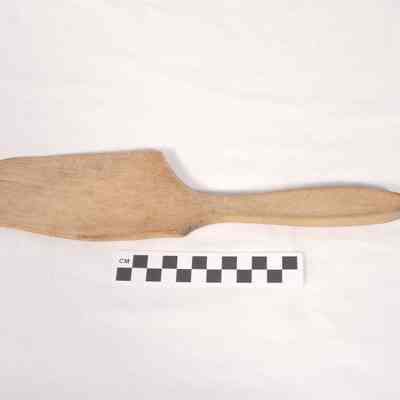 Plain wooden butter paddle