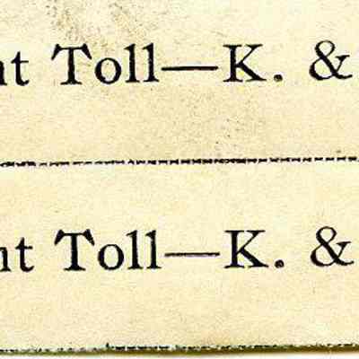 Kabletown & Bloomery Turnpike Toll Tickets