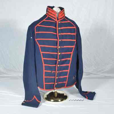Dark blue wool U.S. musician's artillery shell jacket
