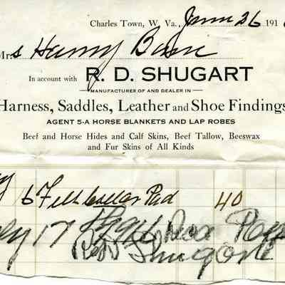R. D. Shugart receipt