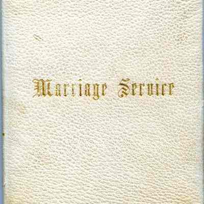 Marriage service and certificate book