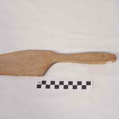 Plain wooden butter paddle
