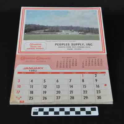 Peoples Supply 1982 calendar
