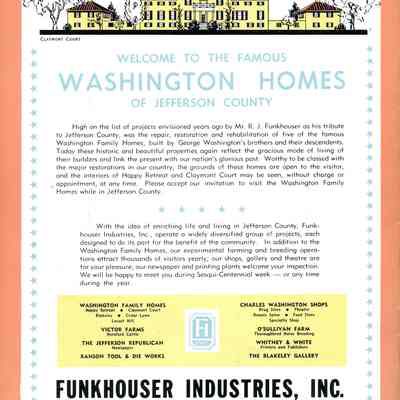 Jefferson County Sesqui-Centennial 1801-1951 The Past Revealed Official Souvenir Historical Booklet