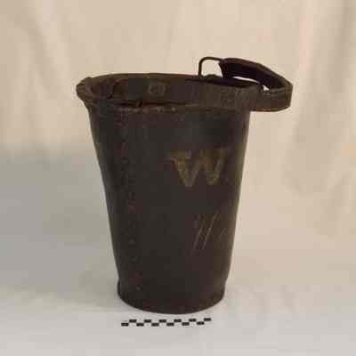 Leather fire bucket
