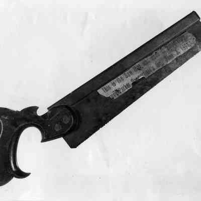 Saw that was used in amputating Leroy Parker Daingerfield's leg, June 3, 1861