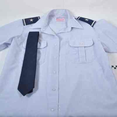 Short-sleeved, light blue, U.S. Air Force uniform shirt and tie