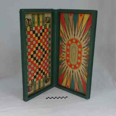 Two-sided folding board game