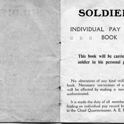 WWI pay record book