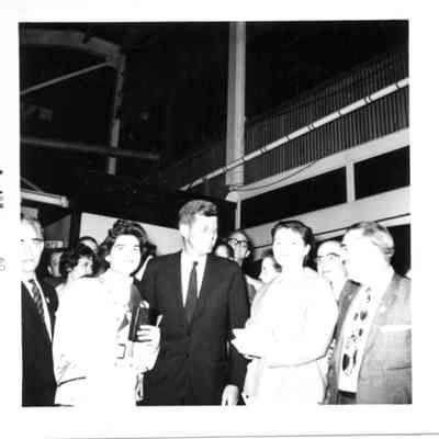 John F. Kennedy campaigning at Charles Town Racetrack