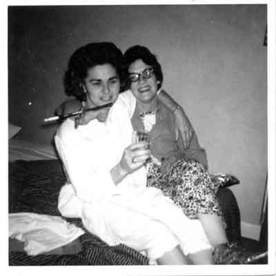 Mary Simmons and unidentified woman