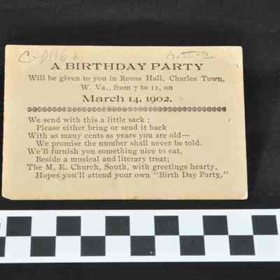 Invitation to a Birthday Party fundraiser