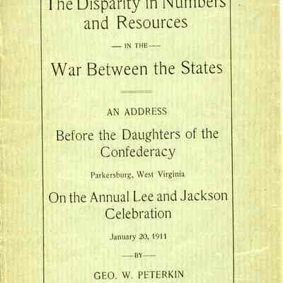 Disparity in Numbers and Resources in the War Between the States, The