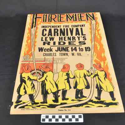 Poster advertising the Independent Fire Company Carnival