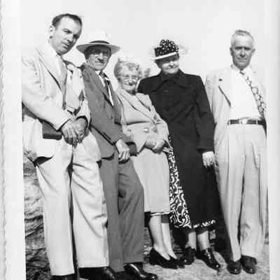 The Simmons family and Carlotta Dice & James Milton - June, 1950