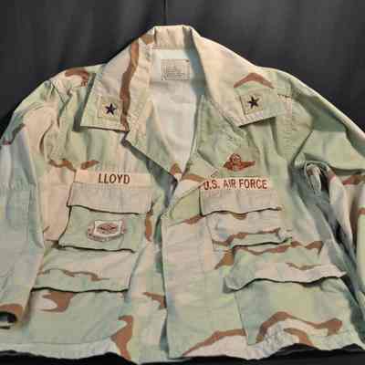 Beige, brown and light green desert camouflage field shirt
