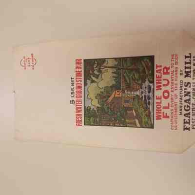 20th century paper flour bag from Feagan's Mill