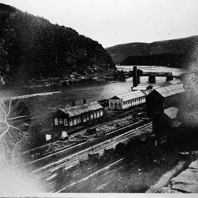 Armory buildings in general view of Harpers Ferry
