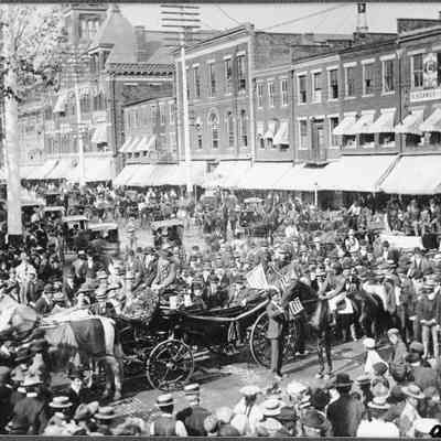 Parade at Chilicothe, Ohio, 1899 for IMP, winner of the 1898 Suburban Handicap in New York City