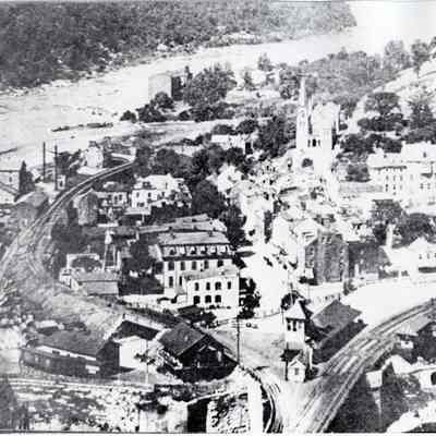 Lower Town Harpers Ferry and "The Point" from Maryland Heights c. 1897