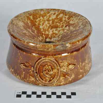 Molded ceramic spittoon