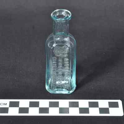 Clear blue-green bottle