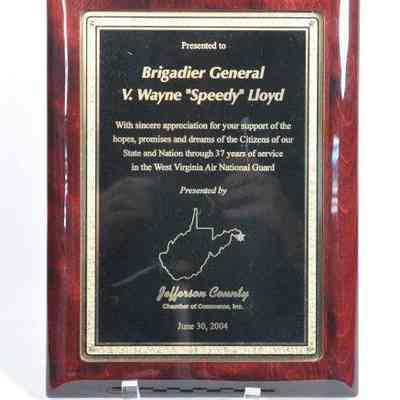 West Virginia Air National Guard  plaque