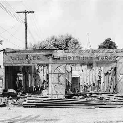 Charles Town bottle works, partially torn down