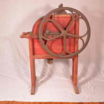Wood and iron corn sheller