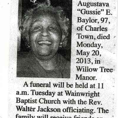 Augustava "Gussie" E. Baylor obituary