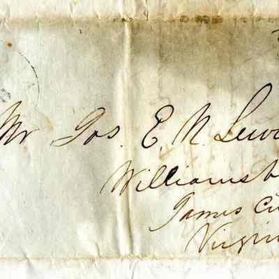 An 1847 letter with postage stamped