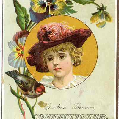 Gustav Brown advertising card