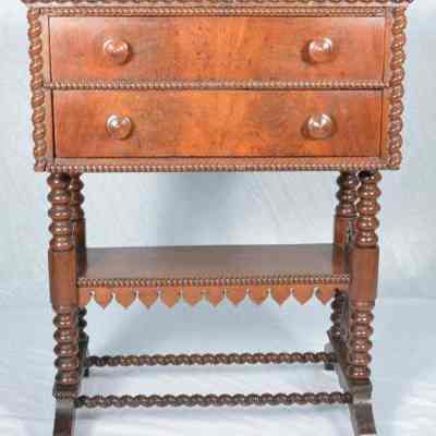 American mahogany Elizabethan Revival Cottage style & Gothic Revival style