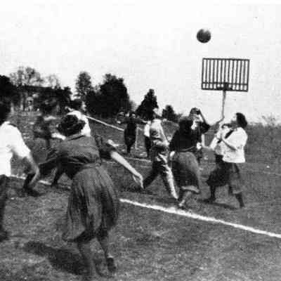 St. Hilda's Hall - young women on playground