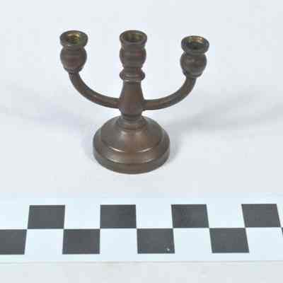 Miniature brass candelabrum