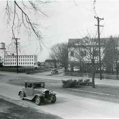 Victor Products building and Goetz house