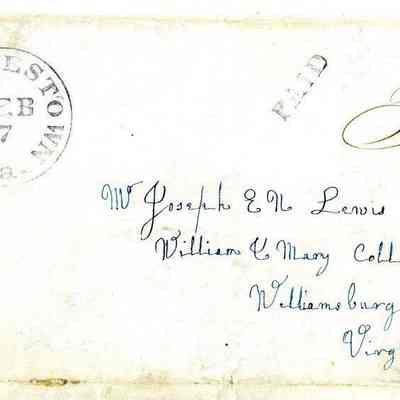 An 1848 letter with handwritten postage
