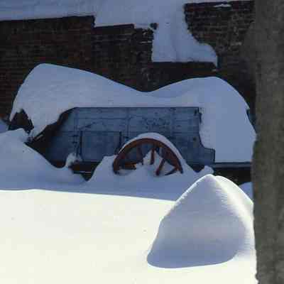 Wagon in the snow