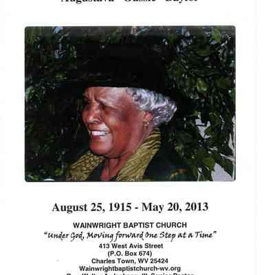 Funeral Program, Augustava E. Baylor, ARC755-5a