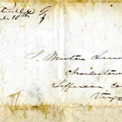 An 1849 letter with handwritten postage