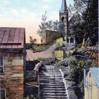 Solid Rock Steps and Catholic Church