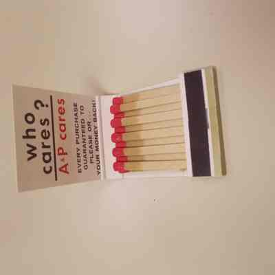 20th century matchbook advertising A&P grocery store