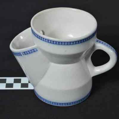 Shaving mug made of semi-porcelain