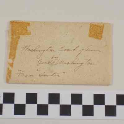 Washington coat of arms in red sealing wax envelope