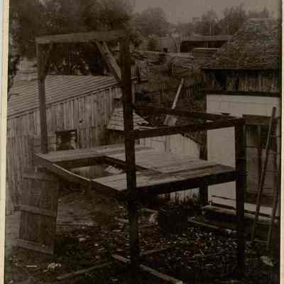 John Brown scaffolding being reconstructed in 1893