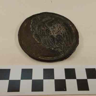 Civil War Union brass eagle breastplate