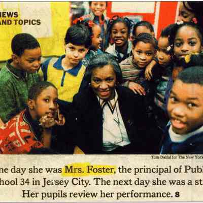 Principal Delores Jackson Foster and students