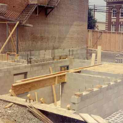 Constructing new St. Margaret's Hall in Charles Town, West Virginia in 1998