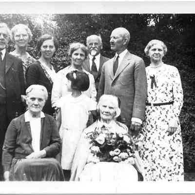 Louise Wood Brackett's 90th birthday celebration, June 10, 1932